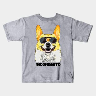 Funny Incorgnito Welsh Corgi Kids T-Shirt